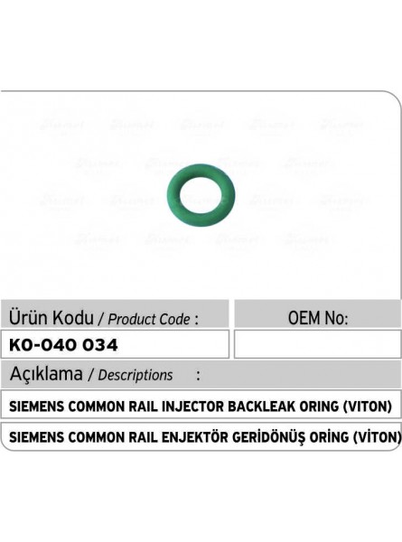 Уплотнительное кольцо обратки форсунки Siemens Common Rail 